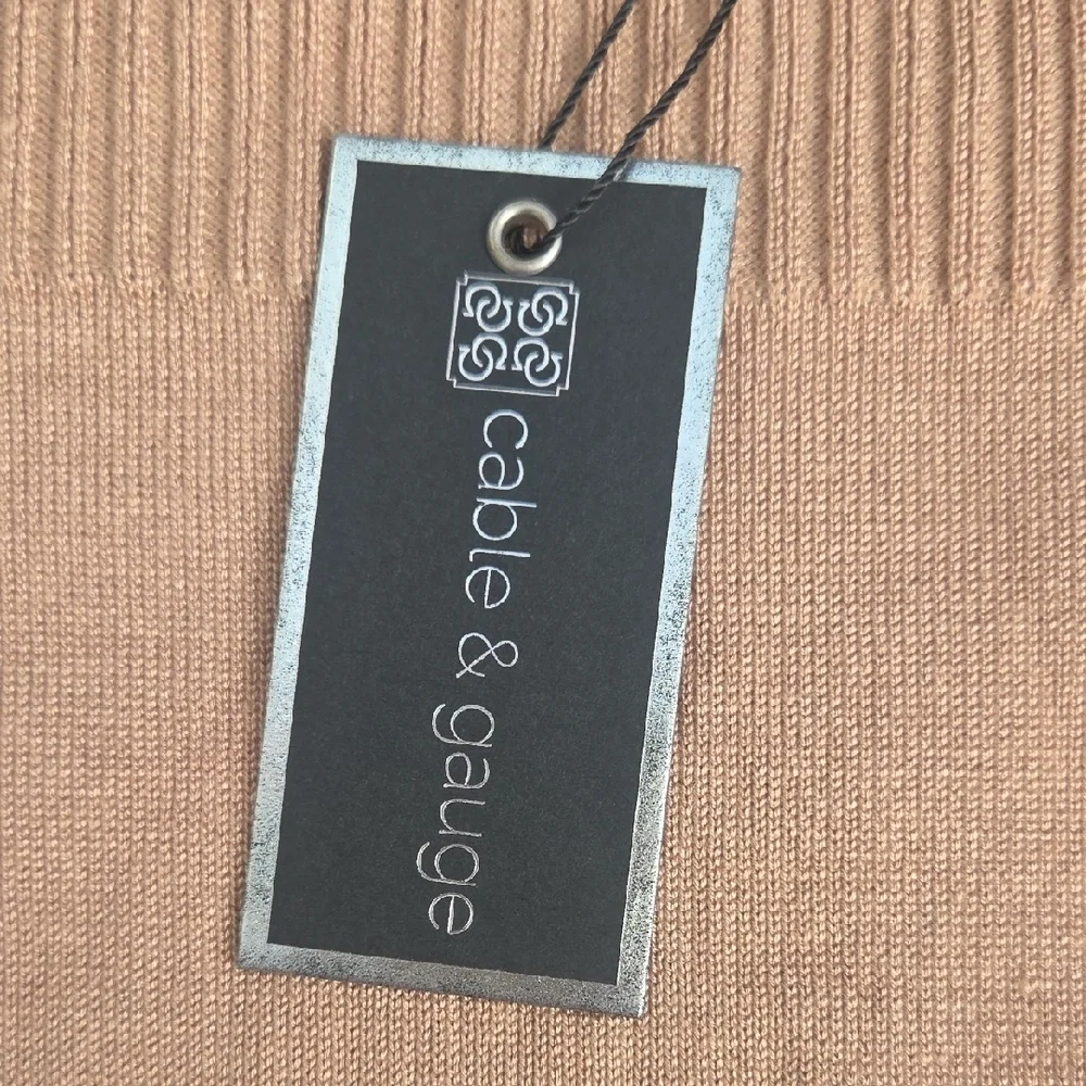 NEW nWTCable & Gauge Tan Ribbed Sweater L - Picture 5 of 6